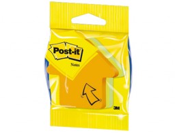 Bloc cubo de 225 notas adhesivas quita y pon Post-it forma flecha naranja amarillo verde